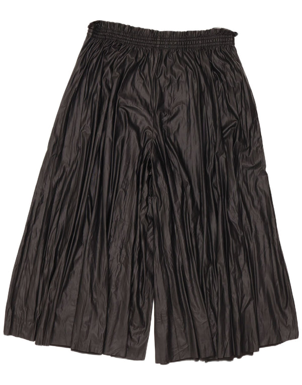 Pantaloni Capri da donna in ecopelle Zara XL W36 L22 neri