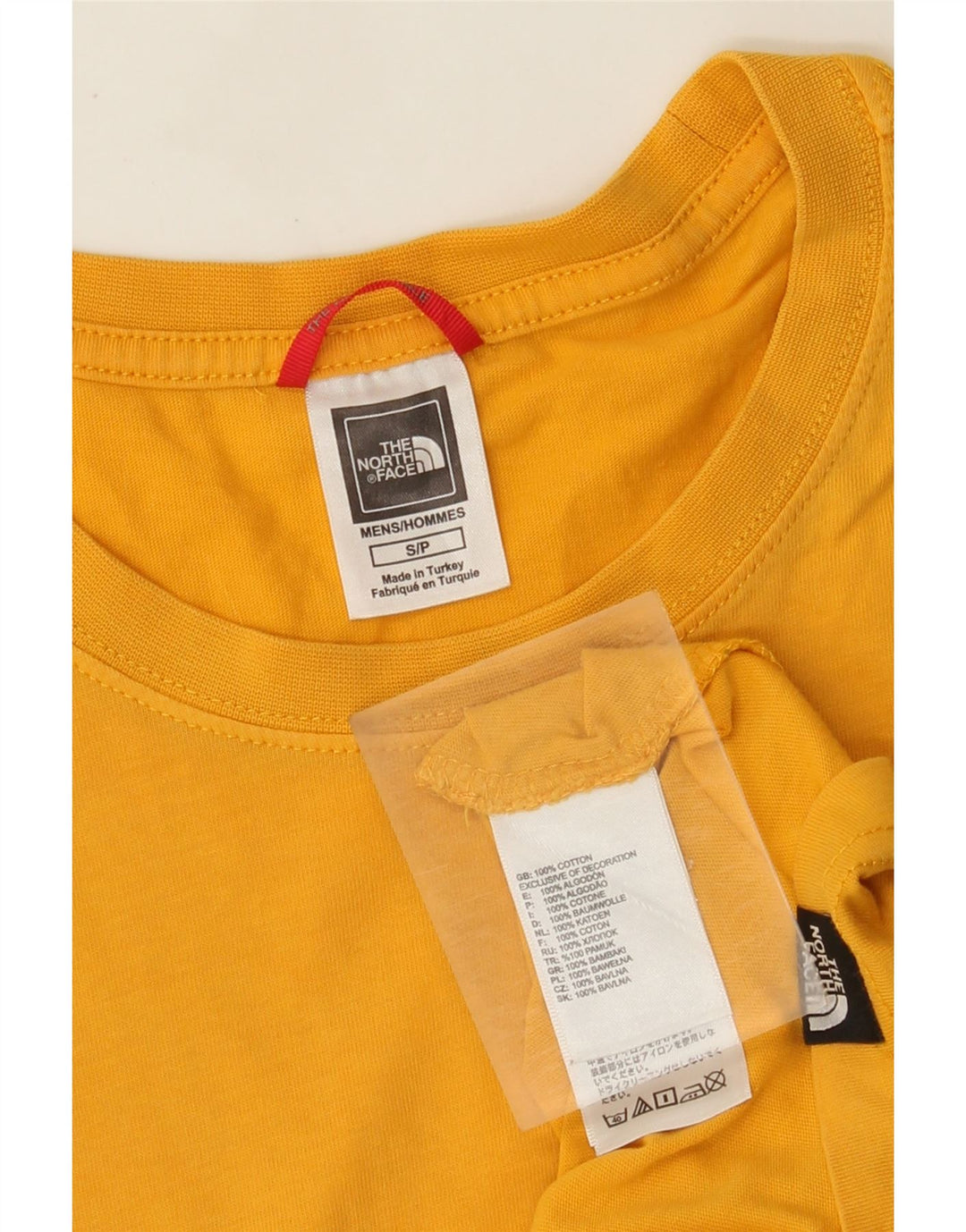 T-shirt da uomo The North Face Top Small in cotone giallo
