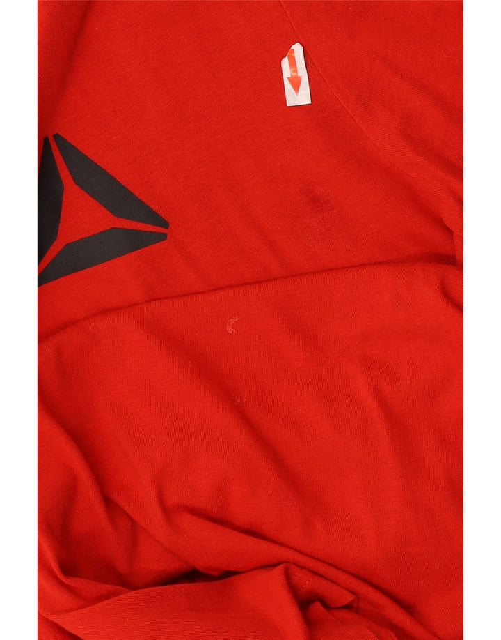 T-shirt grafica da uomo Reebok Top XL in cotone rosso