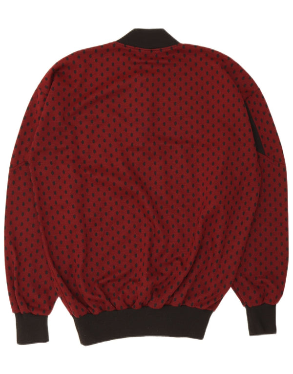Maglione maglione girocollo vintage da uomo UK 46 2XL marrone maculato