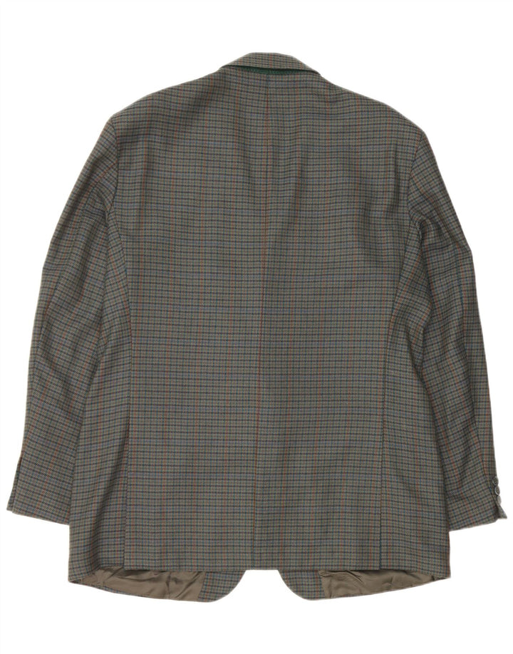 Giacca blazer a 2 bottoni da uomo Marks & Spencer UK 44 XL verde pied de poule