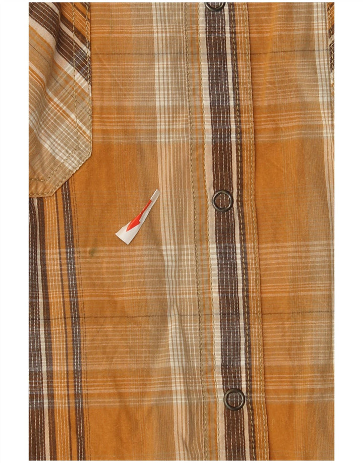 Camicia da uomo Prana XL in cotone a quadri gialli