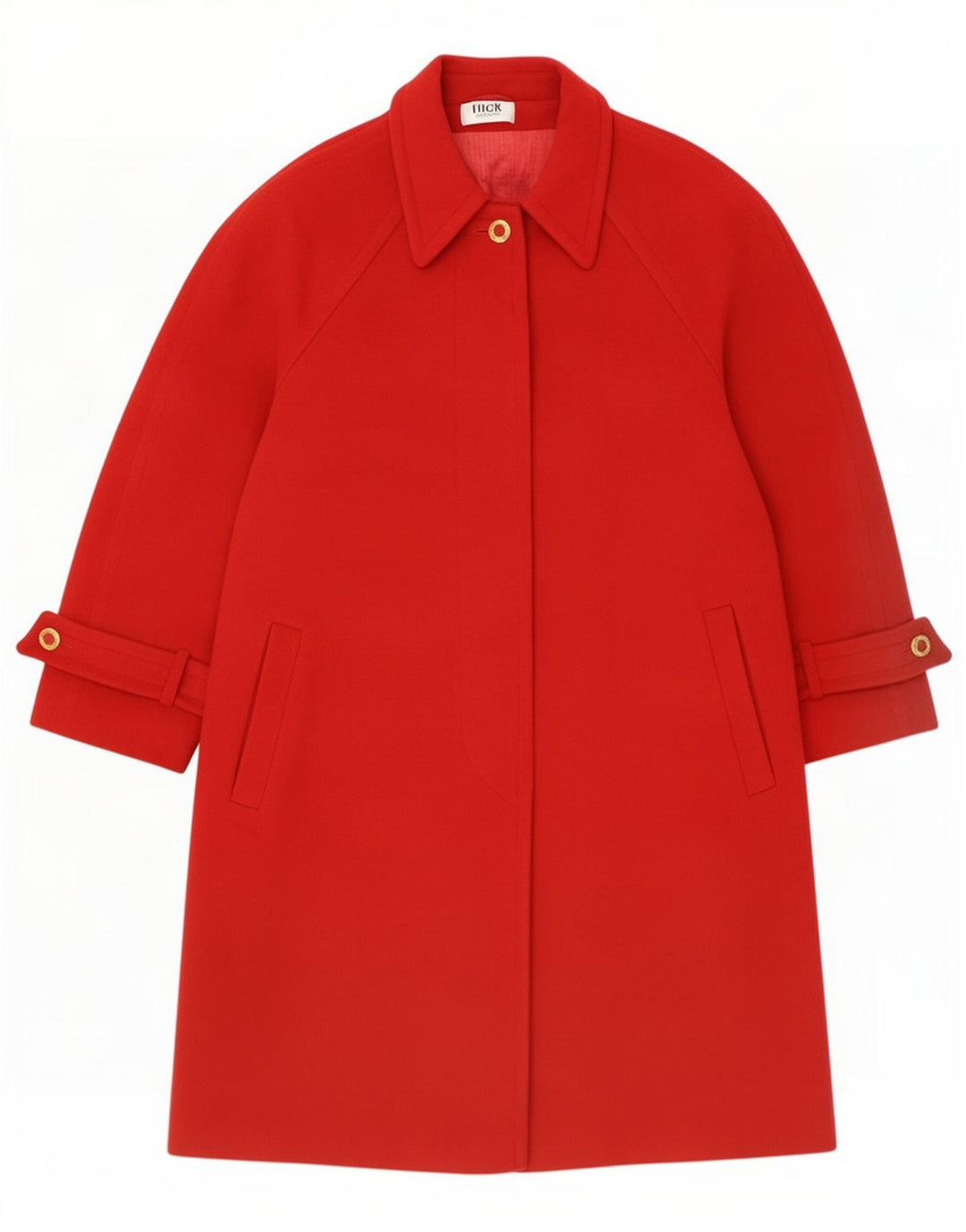 Soprabito oversize da donna vintage EU 40 lana rossa media