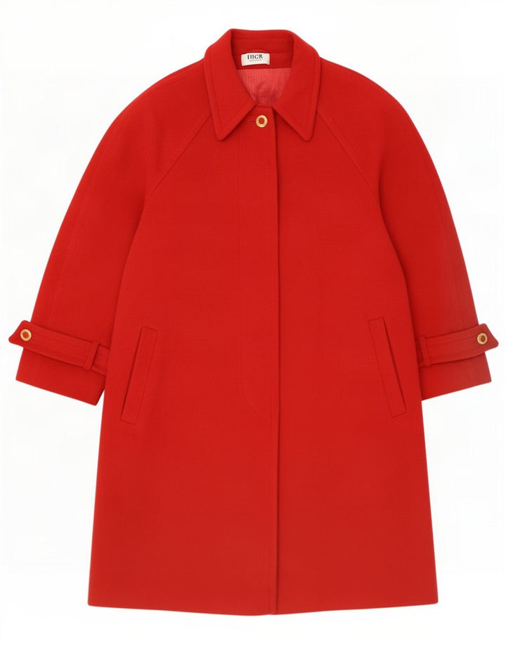 Soprabito oversize da donna vintage EU 40 lana rossa media