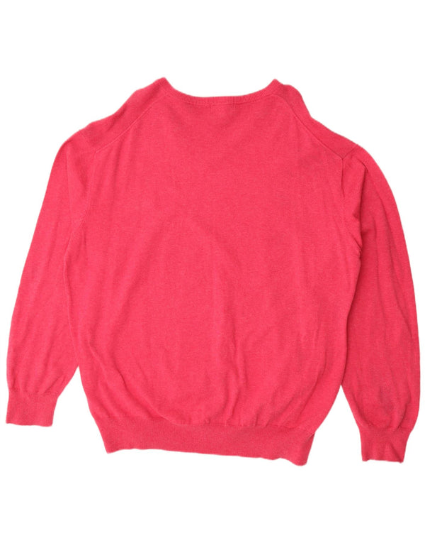 Maglione maglione con scollo a V da donna Gant UK 22 3XL Cotone rosa