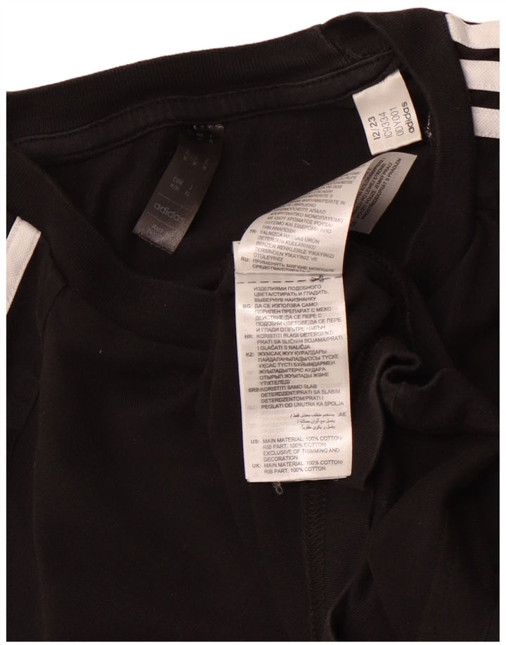 T-shirt ADIDAS da uomo Top in cotone nero medio