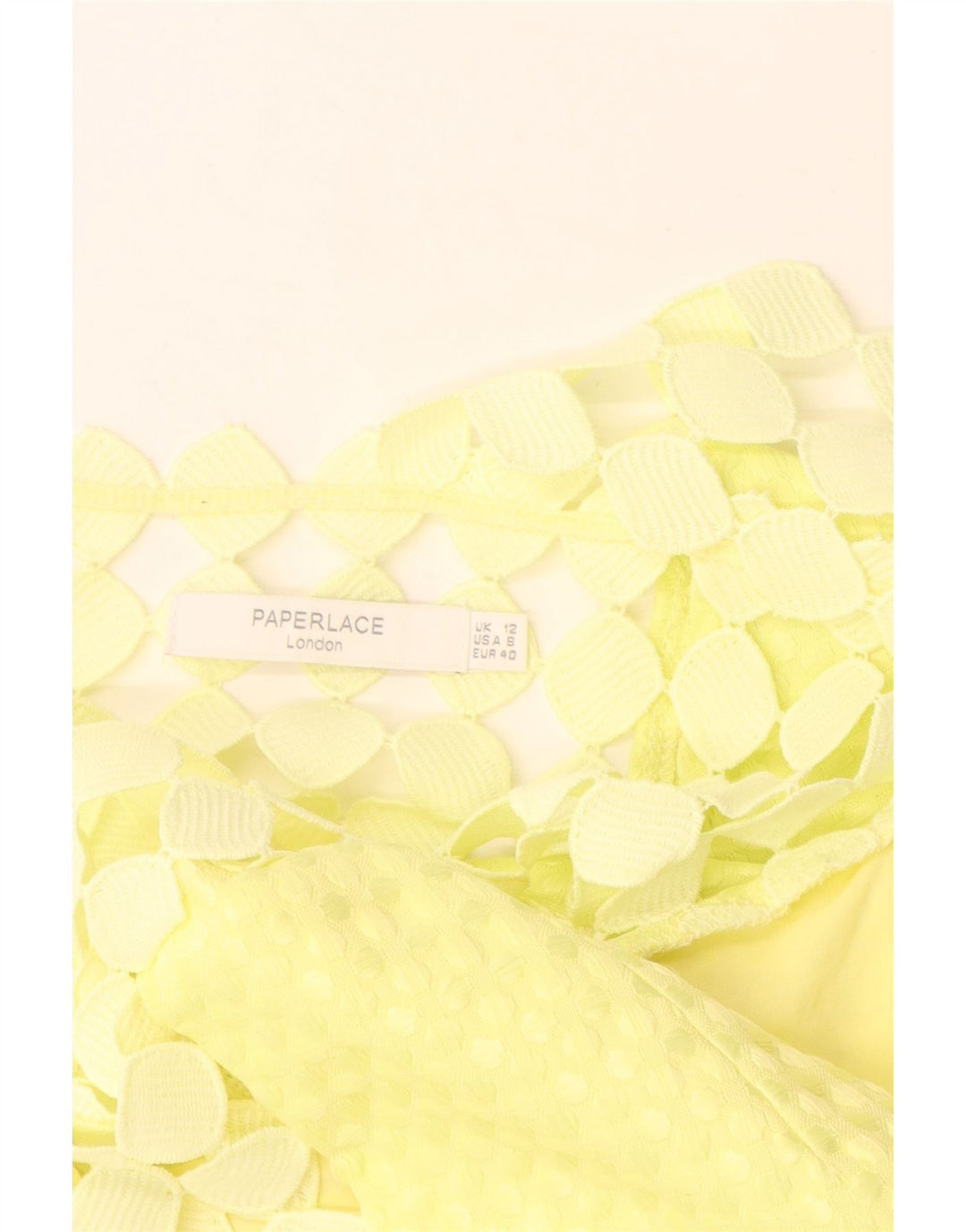 Abito a trapezio senza maniche da donna Paperlace UK 12 Poliestere giallo medio