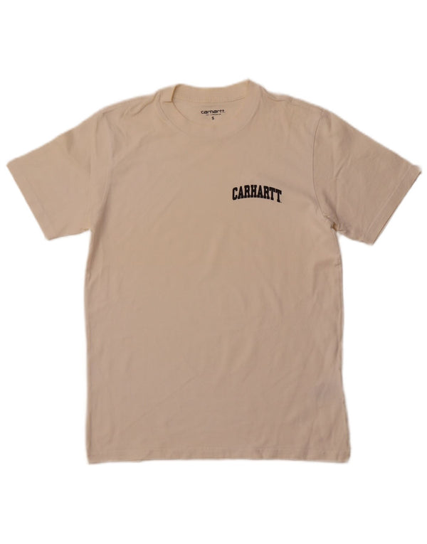 CARHARTT T-shirt grafica da uomo Top piccola in cotone bianco sporco