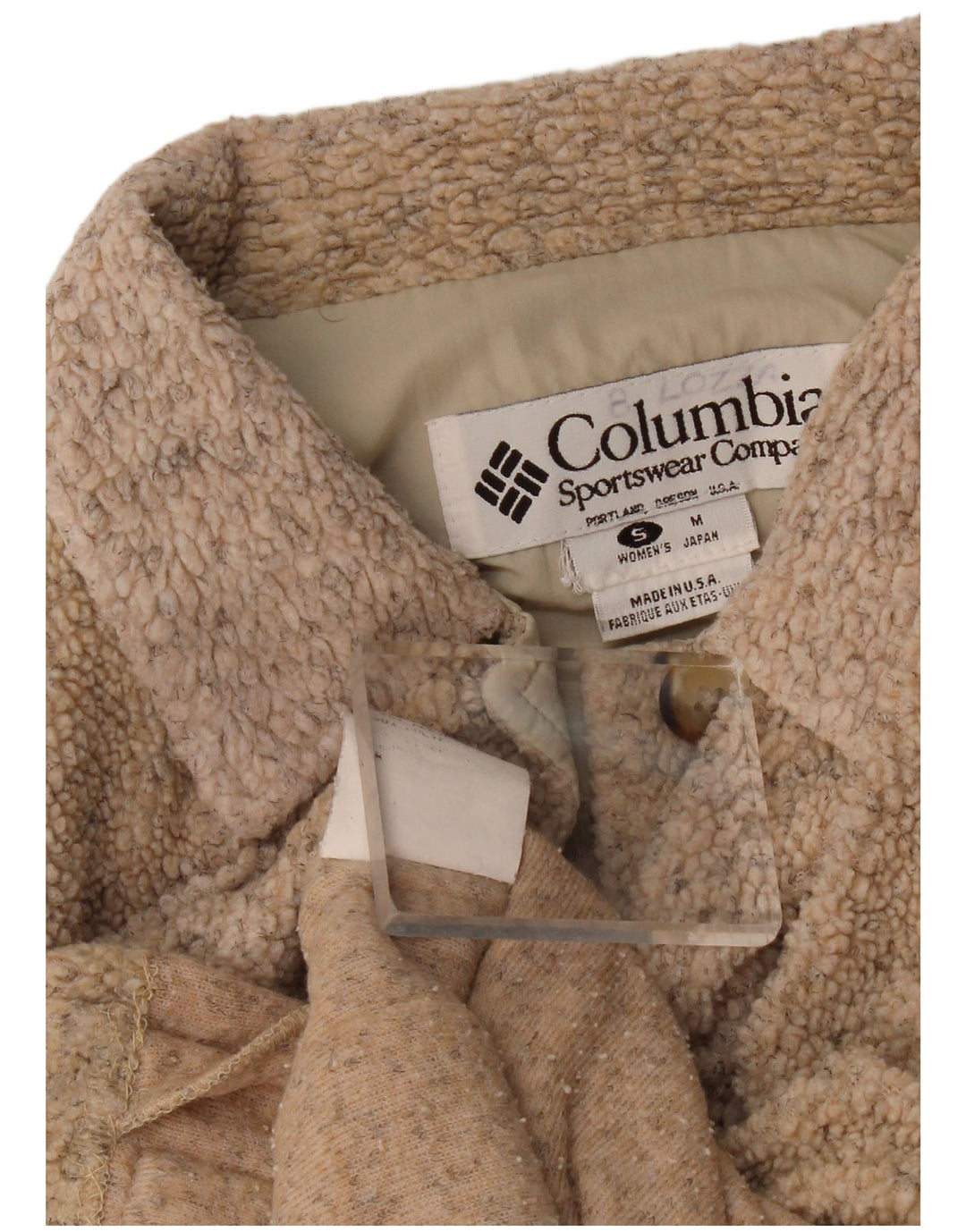 Giacca in pile oversize da donna Columbia UK 10 Small Beige acrilico