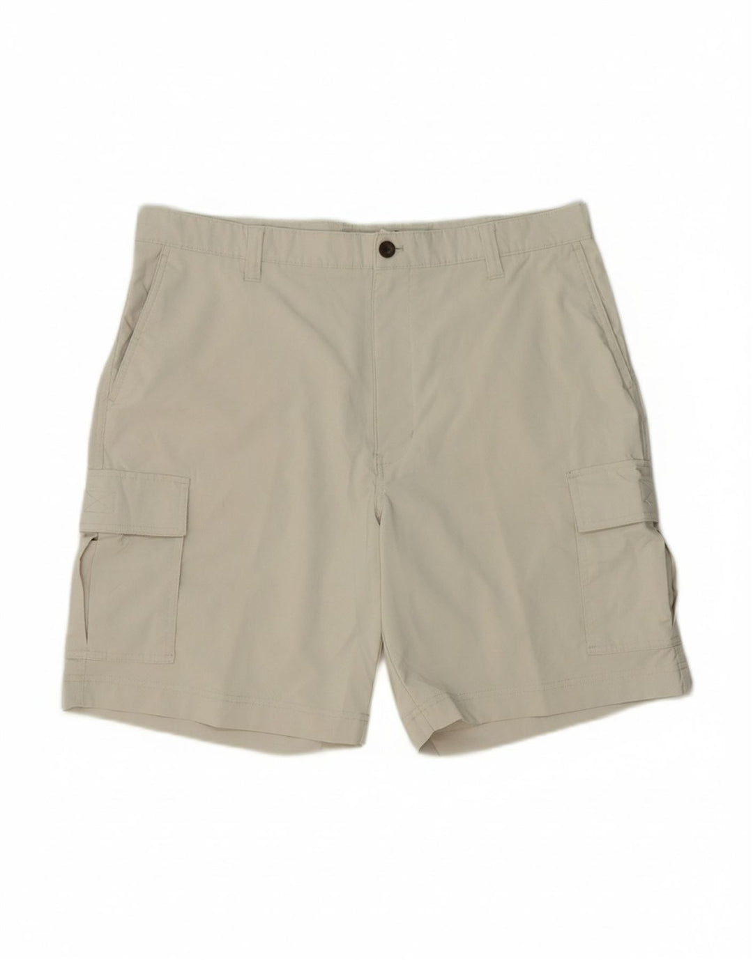 CHAPS Mens Regular Fit Cargo Shorts W36 Large Beige Polyester