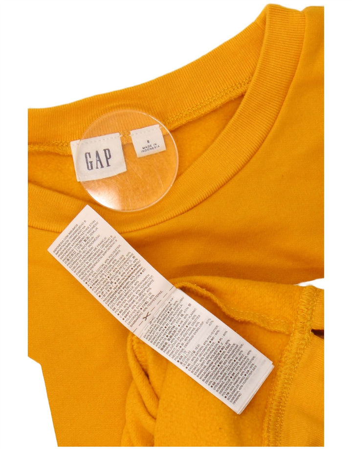 Maglione da donna con grafica oversize GAP UK 10 piccolo cotone giallo
