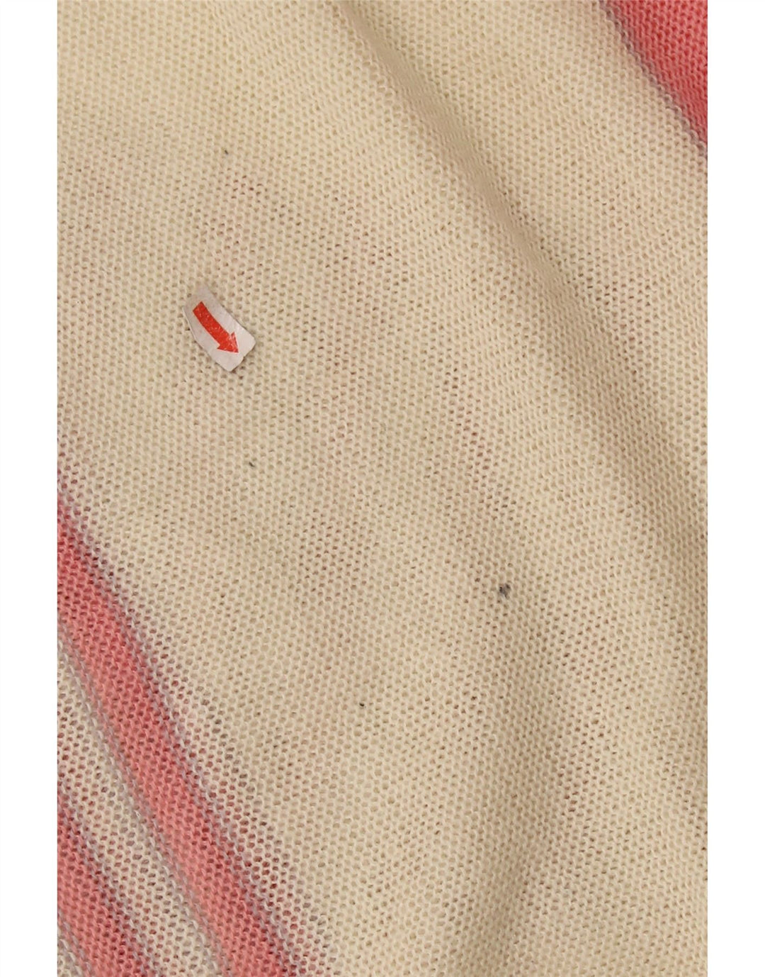 Maglione maglione con scollo a barca da donna VINTAGE UK 14 Colorblock rosa medio