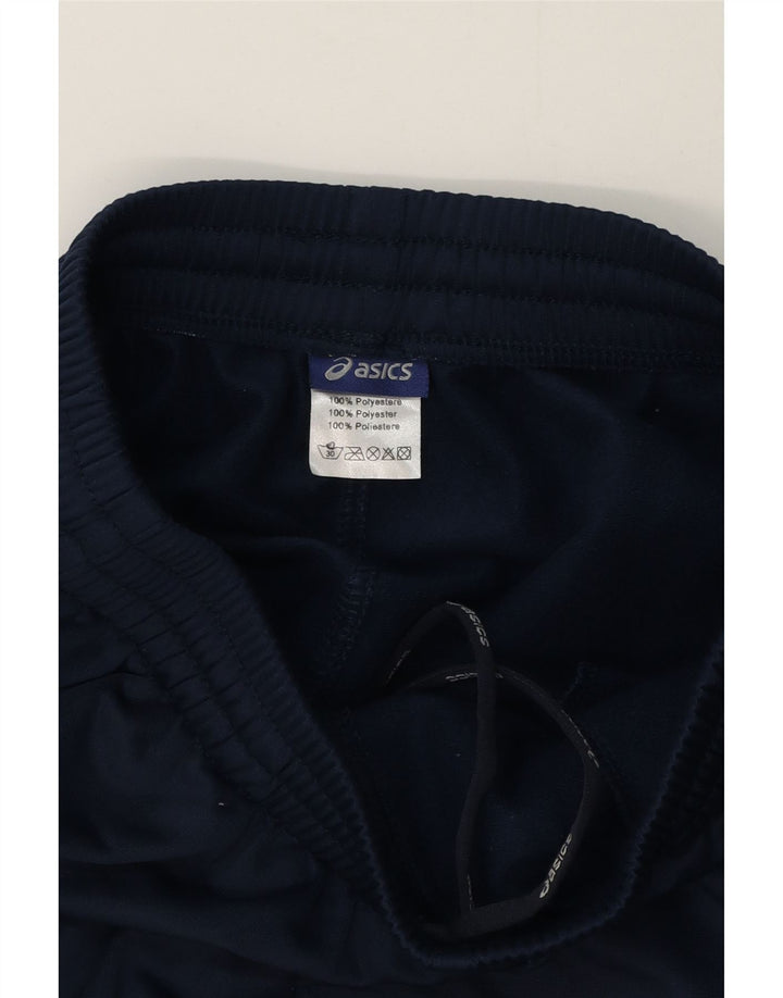 Pantaloni da tuta da uomo Asics medi in poliestere blu navy