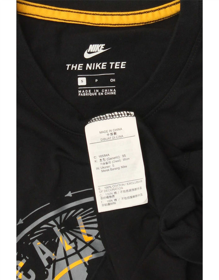 T-shirt grafica da uomo Nike Top Small in cotone nero