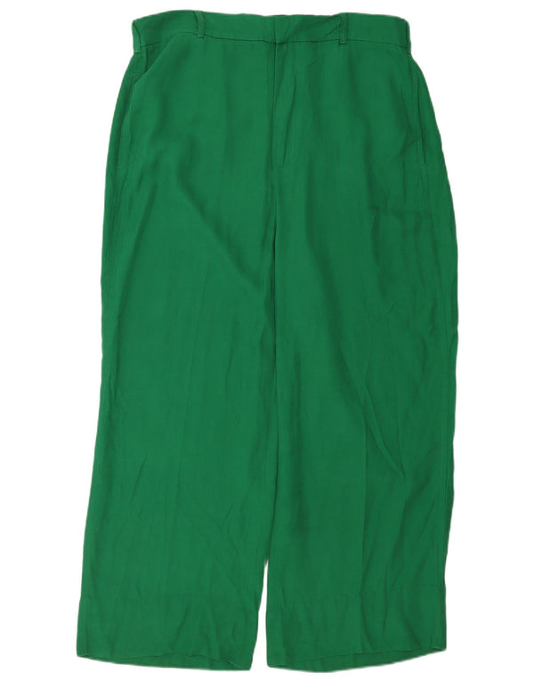 Pantaloni chino a gamba larga da donna Zara 2XL W34 L28 Verdi