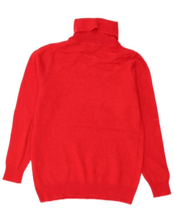 Crew Clothing Maglione maglione da donna con collo alto UK 12 Lana merino rossa media