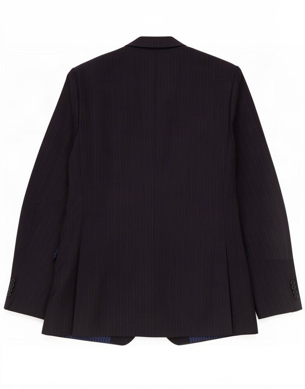 Giacca blazer a 2 bottoni da uomo Marks & Spencer UK 44 XL gessato blu navy