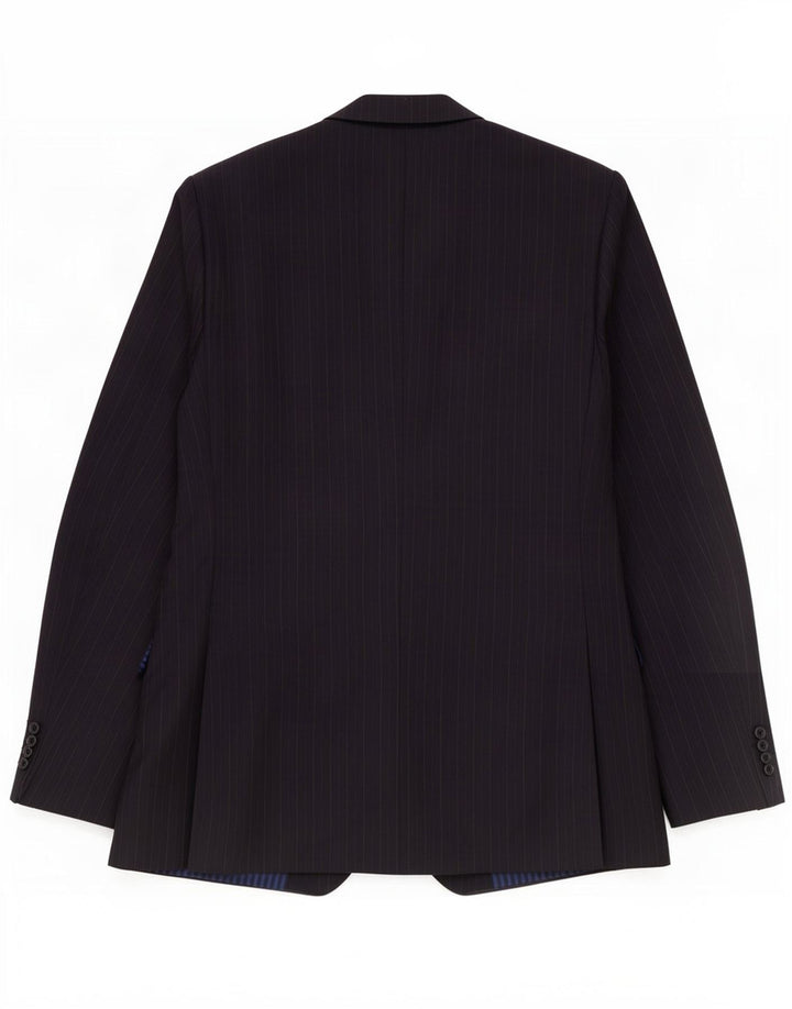 Giacca blazer a 2 bottoni da uomo Marks & Spencer UK 44 XL gessato blu navy