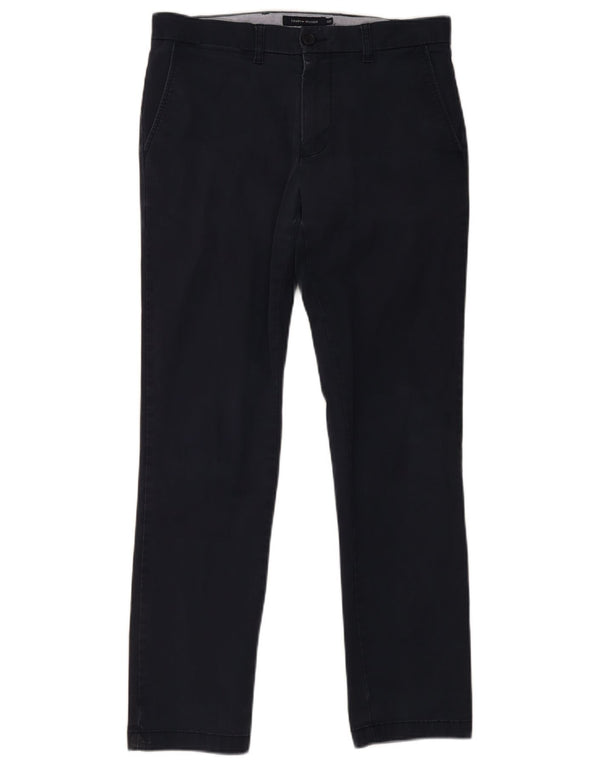 Pantaloni chino slim fit da uomo Tommy Hilfiger W32 L32 cotone blu navy