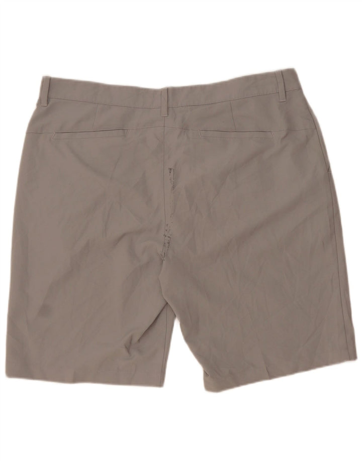 Pantaloncini chino da uomo Adidas W38 XL poliestere grigio