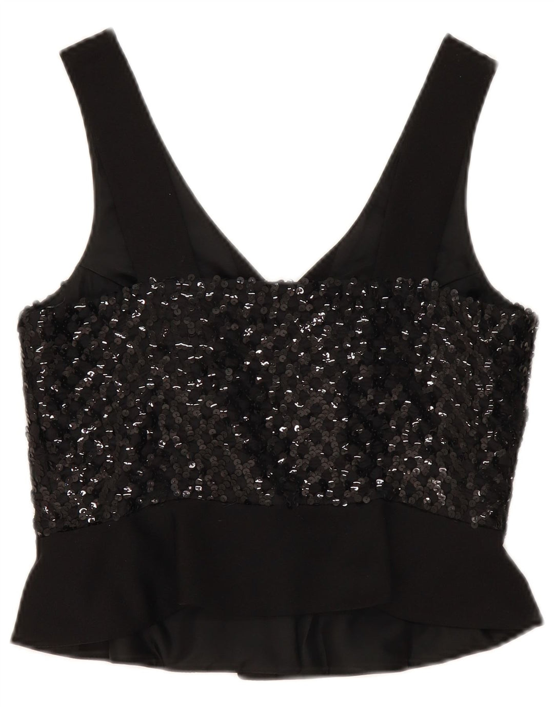 Top corto senza maniche da donna Lucie Linden IT 42 poliestere nero medio
