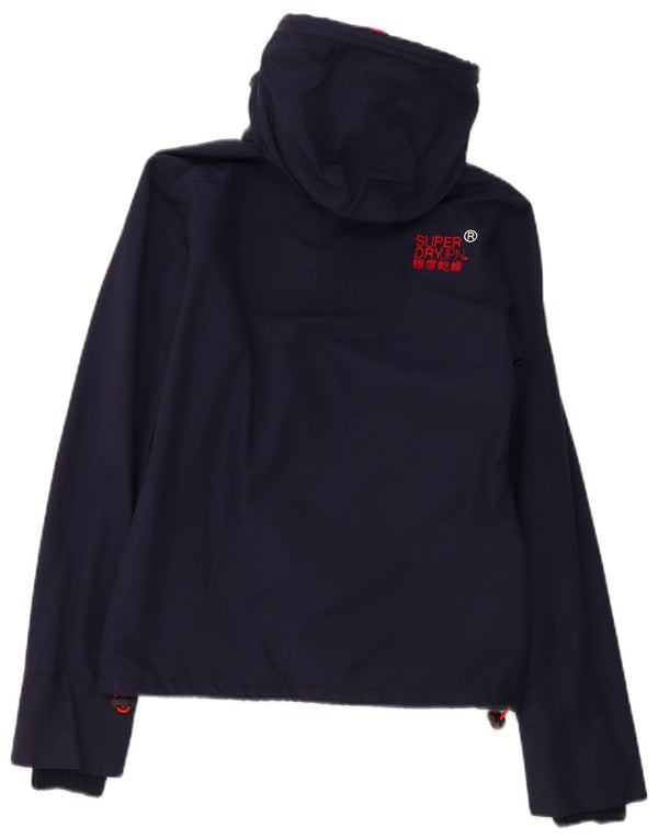 Giacca a vento con cappuccio da donna Superdry Windcheater UK 10 Small Blu Navy