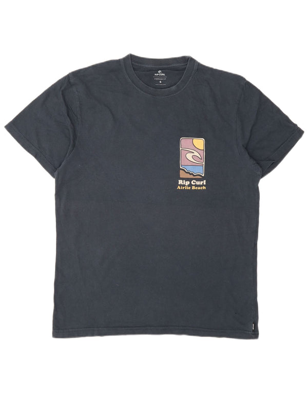 T-shirt grafica da uomo con vestibilità standard Rip Curl, piccola, blu navy, spiaggia