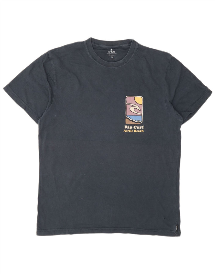 T-shirt grafica da uomo con vestibilità standard Rip Curl, piccola, blu navy, spiaggia