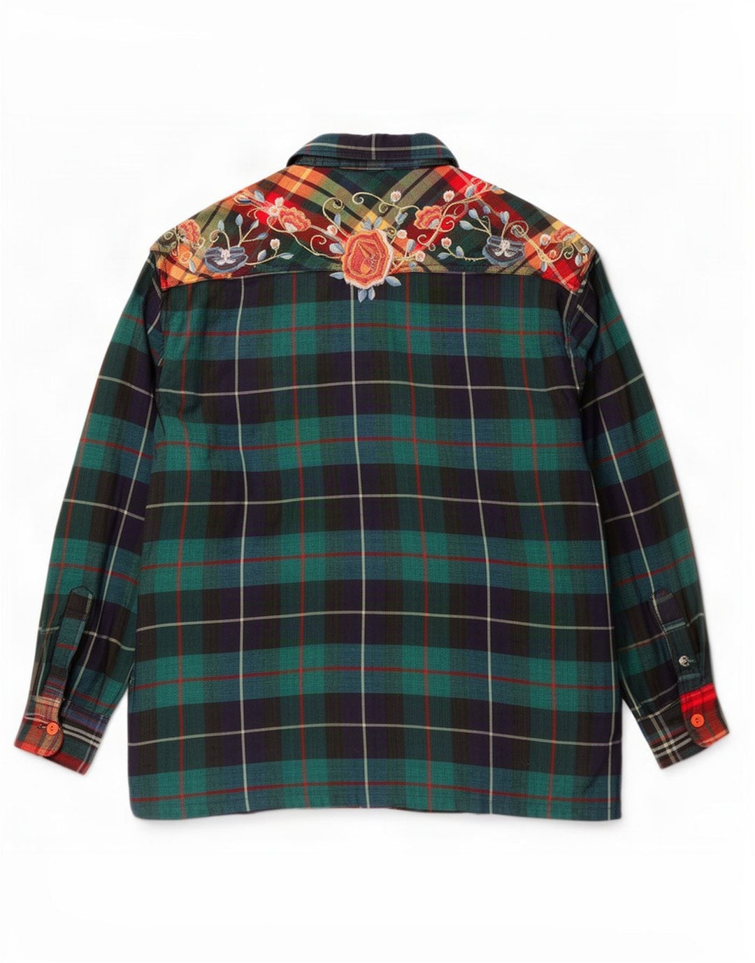 Camicia da donna Giorgio Kauten UK 14 Viscosa a quadri verde medio
