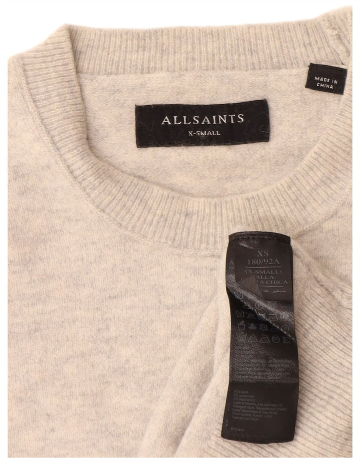 Maglione girocollo da uomo ampio e vestibilità ampia di All Saints XS in lana screziata grigia