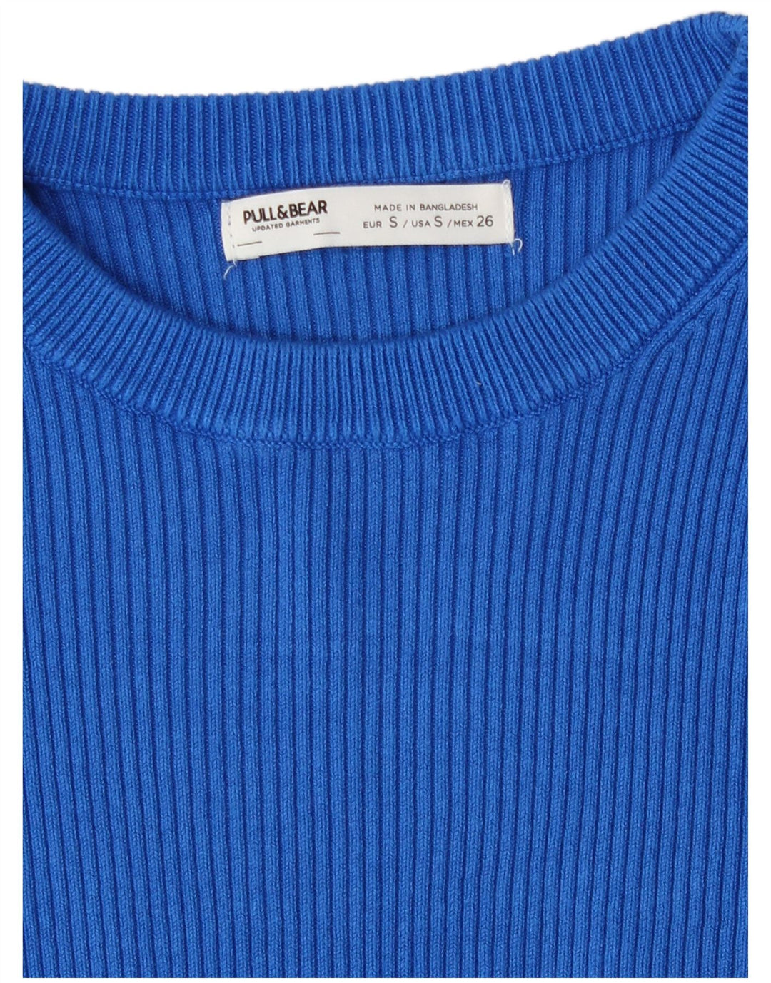 Maglione corto da donna con scollo a barca Pull & Bear UK 8 piccolo blu