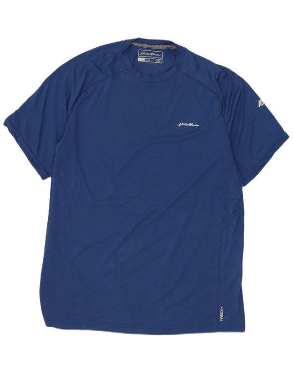 T-shirt da uomo EDDIE BAUER Top grande in poliestere blu