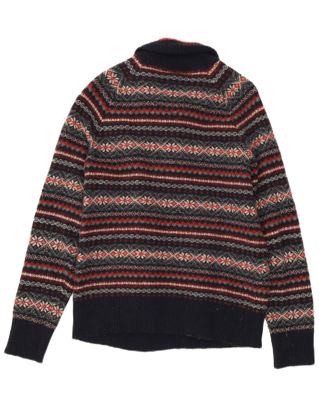 FAT FACE Maglione da donna con collo con zip UK 14 Medio Blu navy Fair Isle