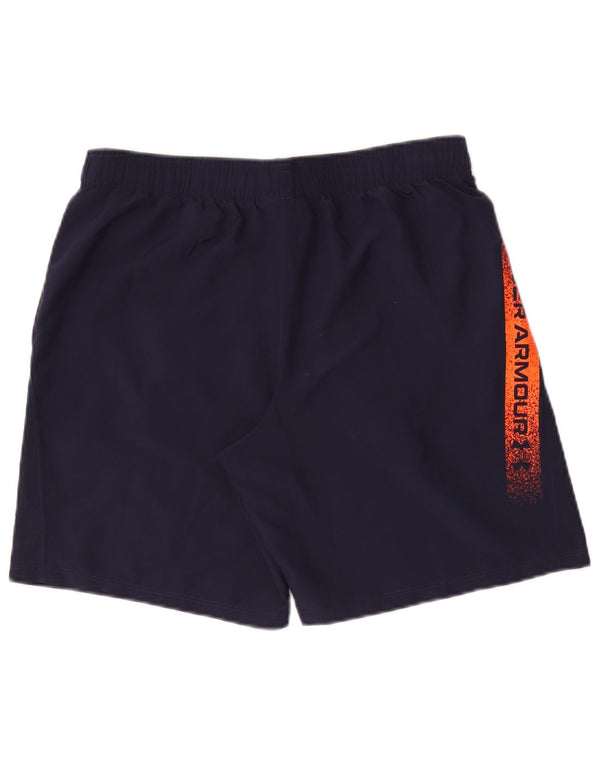 Pantaloncini sportivi con grafica da ragazzo Under Armour 13-14 anni XL Blu navy Colourblock