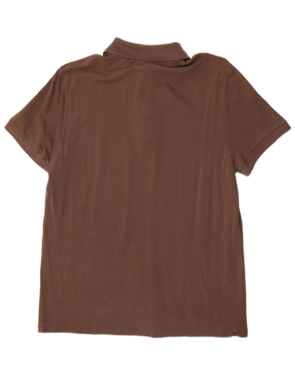 Polo da uomo slim fit Lacoste taglia 5 grande in cotone marrone