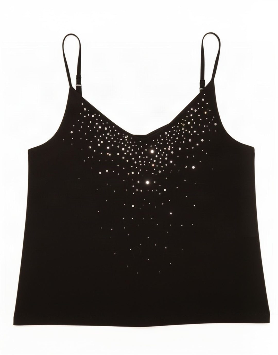 Canottiera corta Marks & Spencer da donna UK 14 viscosa nera media