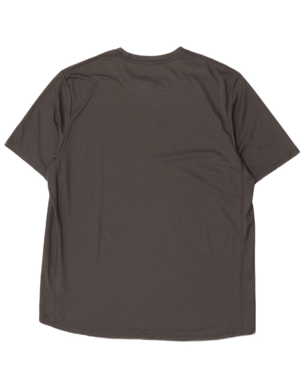 T-shirt grafica Nike Dri Fit da uomo, grande, in poliestere grigio