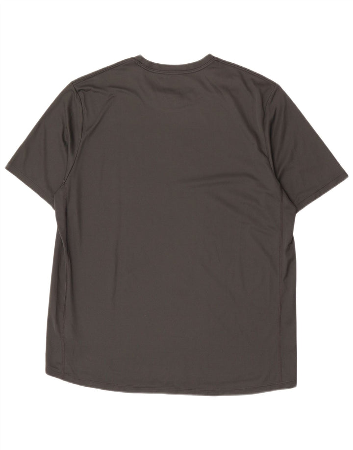 T-shirt grafica Nike Dri Fit da uomo, grande, in poliestere grigio