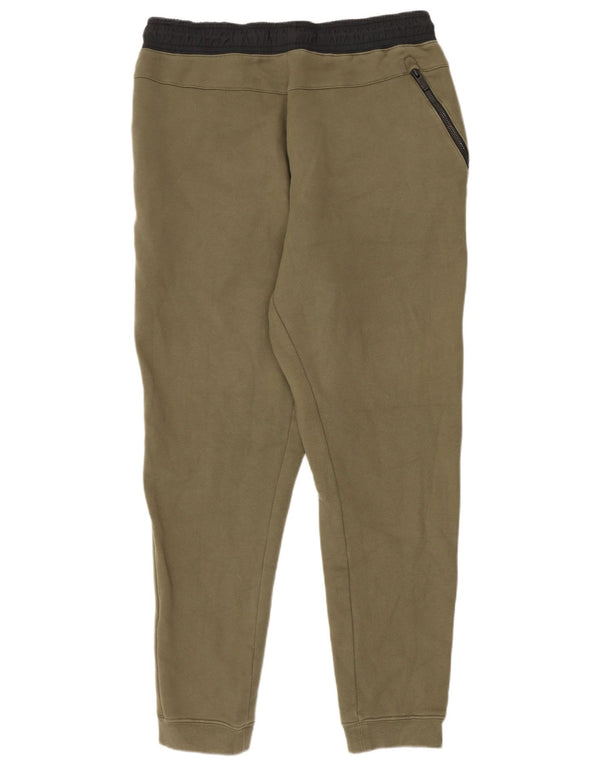 Nike Mens Tracksuit Trousers Joggers Medium Khaki Colourblock Cotton