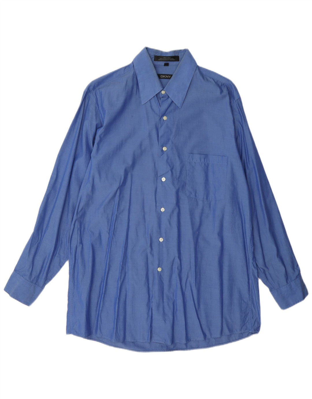 Camicia da uomo Dkny taglia 16 grande cotone blu