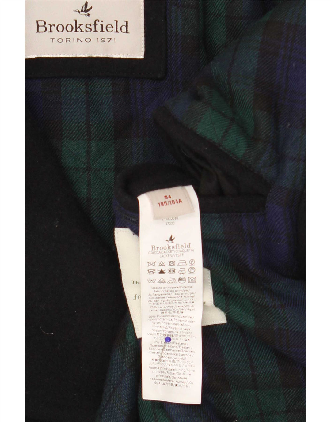 Cappotto da marinaio da uomo Brooksfield IT 54 2XL Lana blu navy