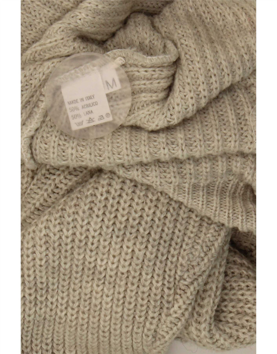 Maglione cardigan da uomo vintage in acrilico grigio medio