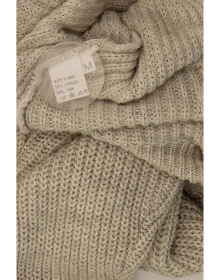 Maglione cardigan da uomo vintage in acrilico grigio medio