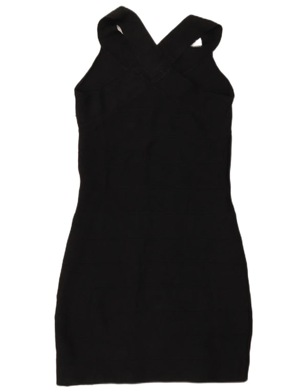 Reiss Womens Sleeveless Bodycon Dress UK 14 Large Black Viscose