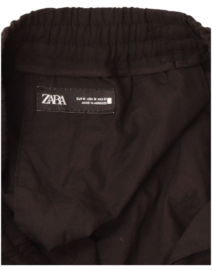 Pantaloni da tuta cargo Zara da uomo in poliestere nero medio