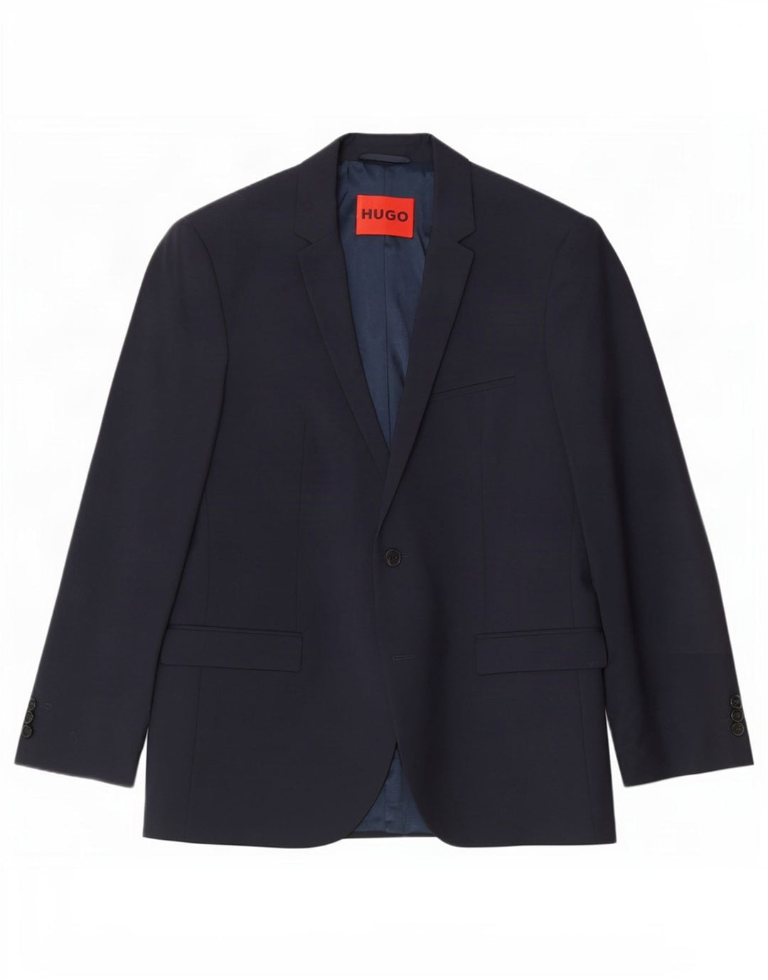 Giacca blazer da uomo a 2 bottoni Hugo Boss UK 54 2XL Lana vergine blu navy
