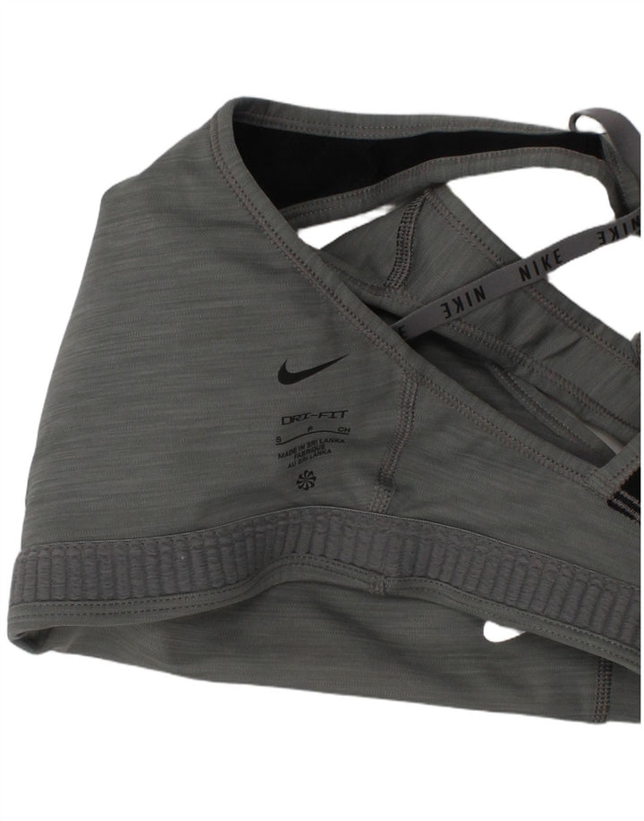 Reggiseno sportivo Nike da donna con grafica, top piccolo grigio sportivo