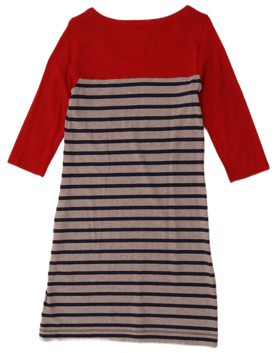 Abito basic da donna con maniche a 3/4 Tommy Hilfiger UK 12 a righe rosse medie