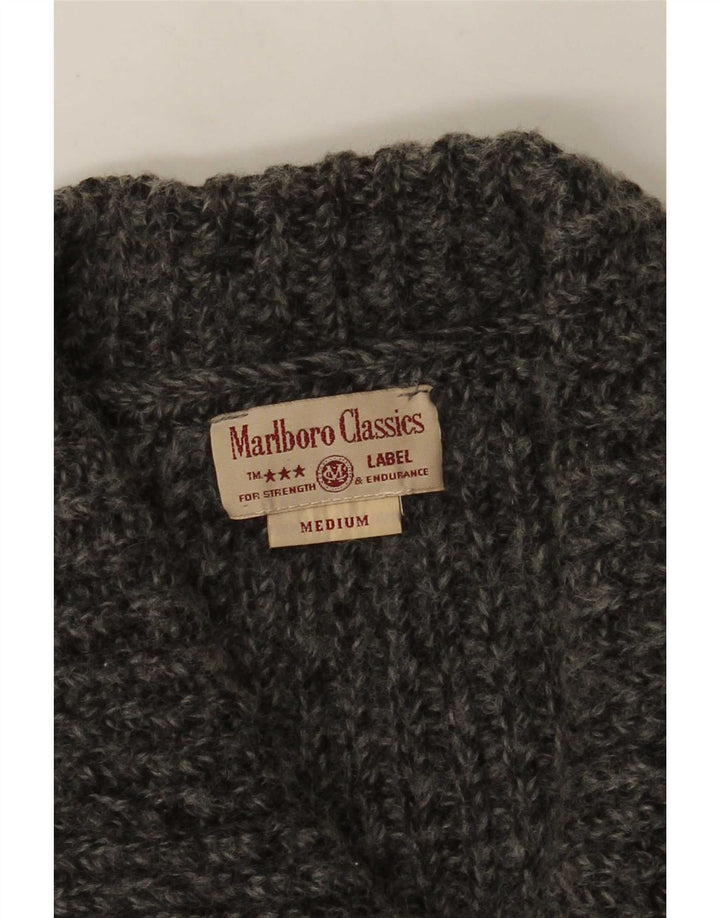 Maglione cardigan corto da donna Marlboro Classics UK 14 Grigio medio screziato