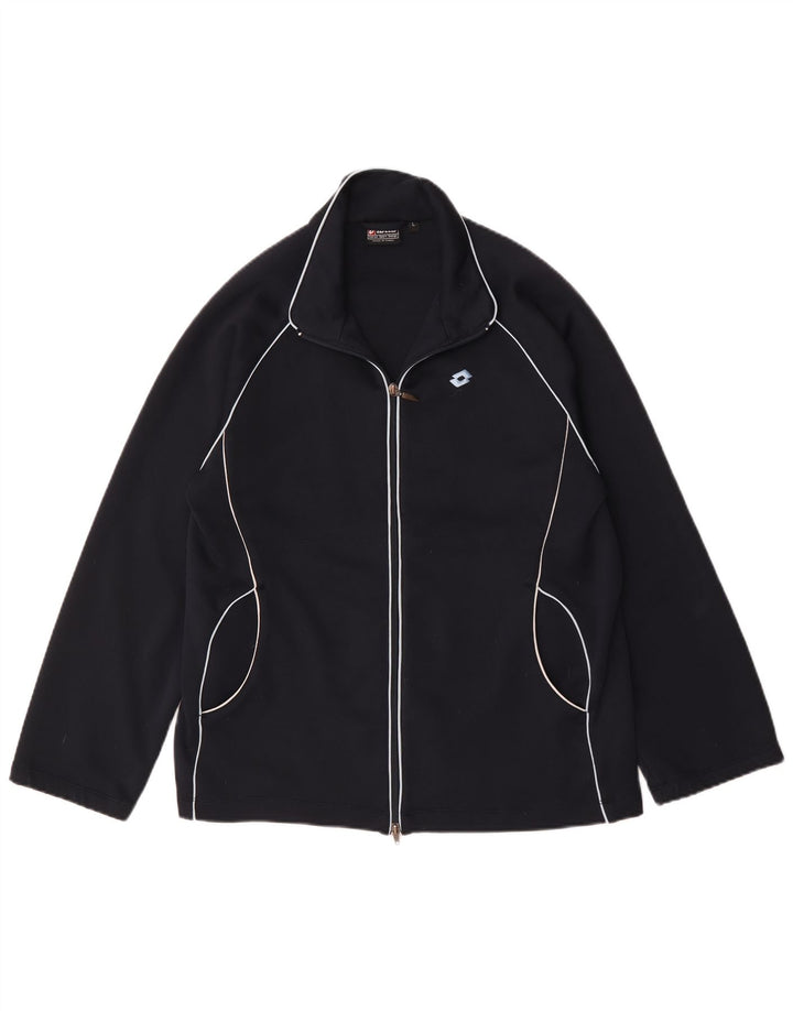 Giacca da tuta da uomo Lotto grande in poliestere blu navy